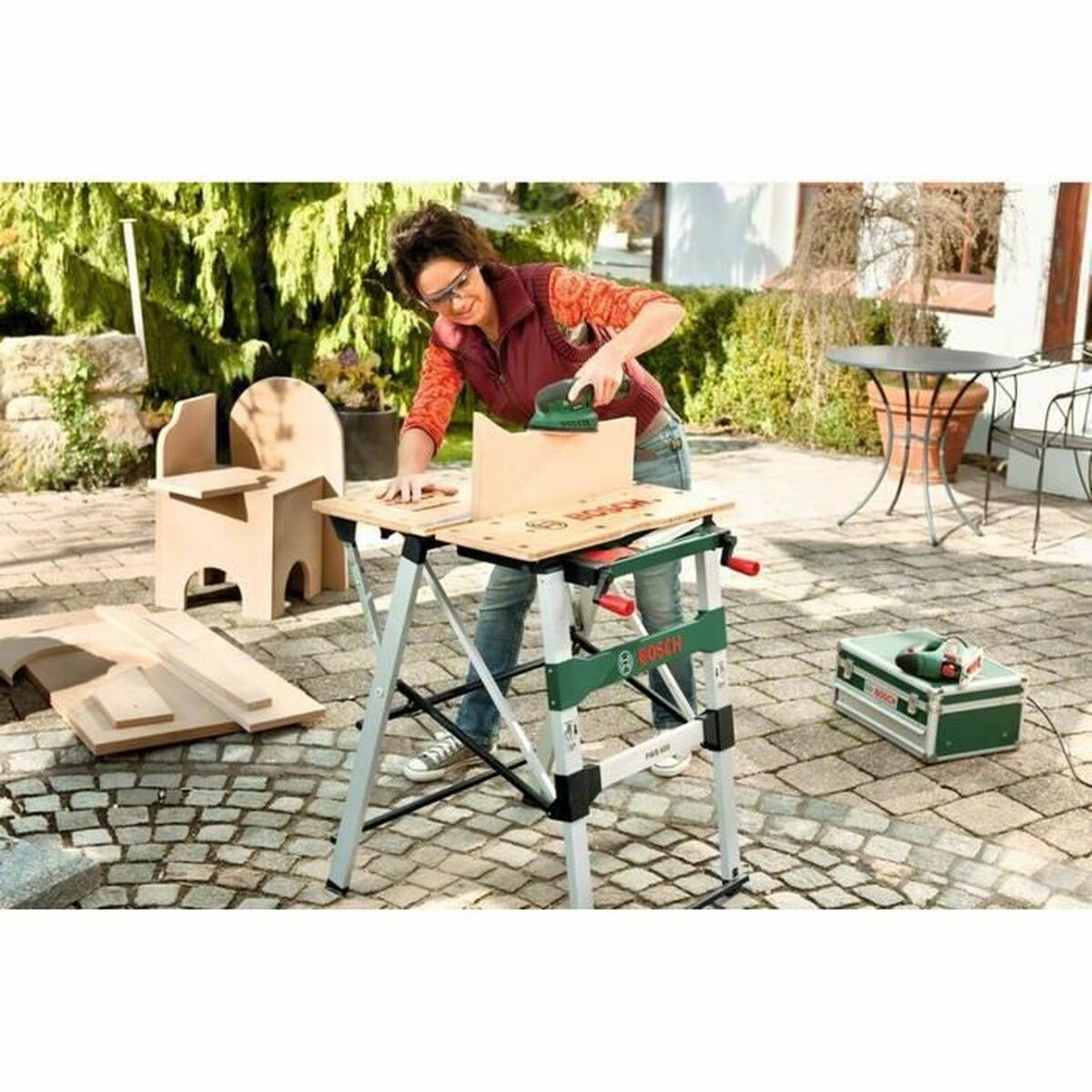 Arbeidsbenk BOSCH PWB 600 Sammenleggbar 64 x 84 cm
